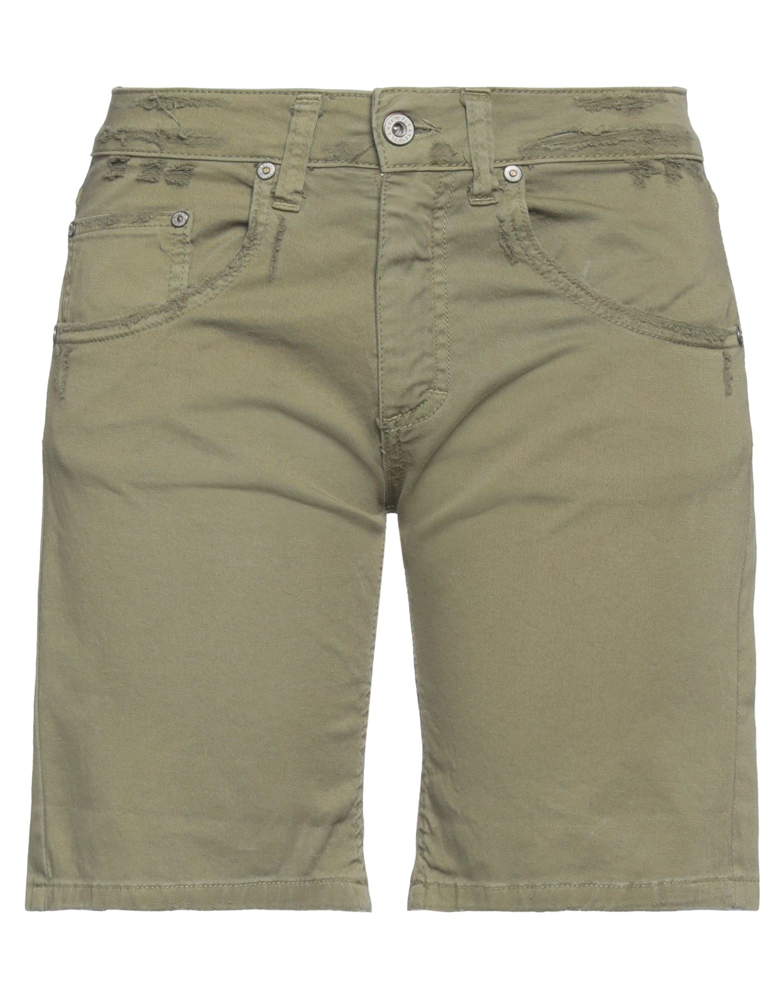 PLEASE Jeansshorts Damen Militärgrün von PLEASE