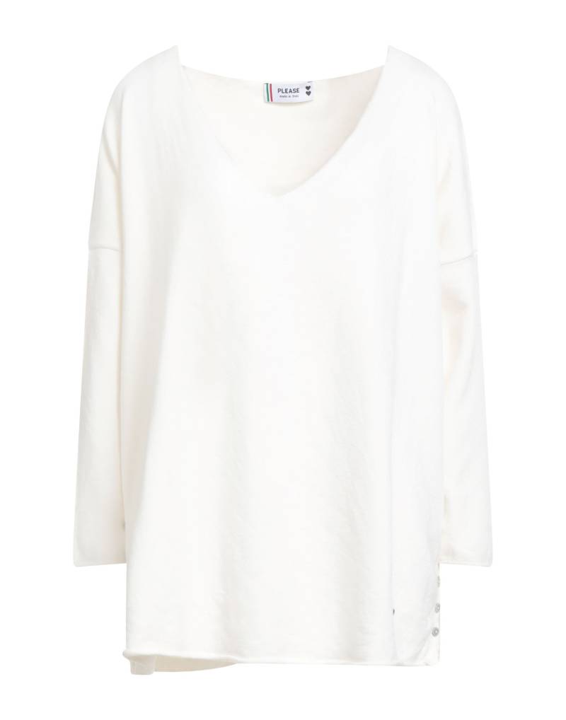 PLEASE Pullover Damen Cremeweiß von PLEASE