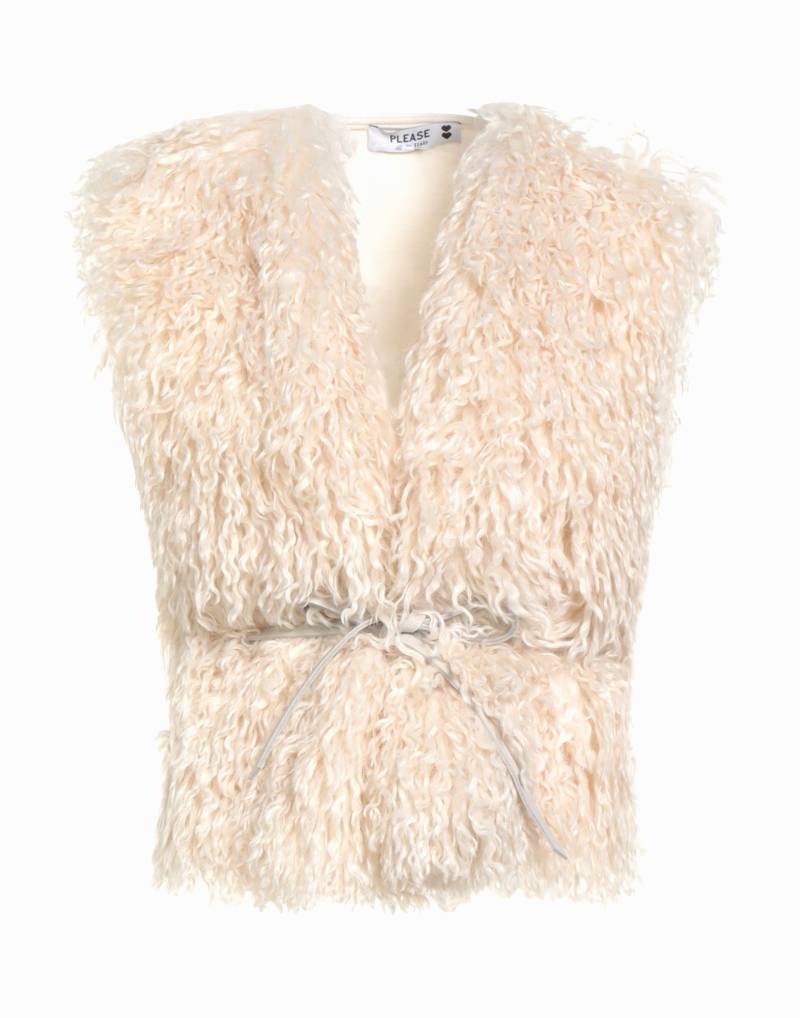 PLEASE Shearling- & Kunstfell Damen Cremeweiß von PLEASE