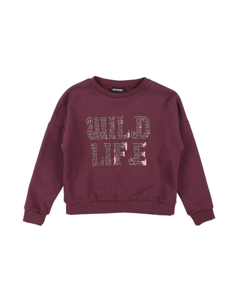 PLEASE Sweatshirt Kinder Bordeaux von PLEASE