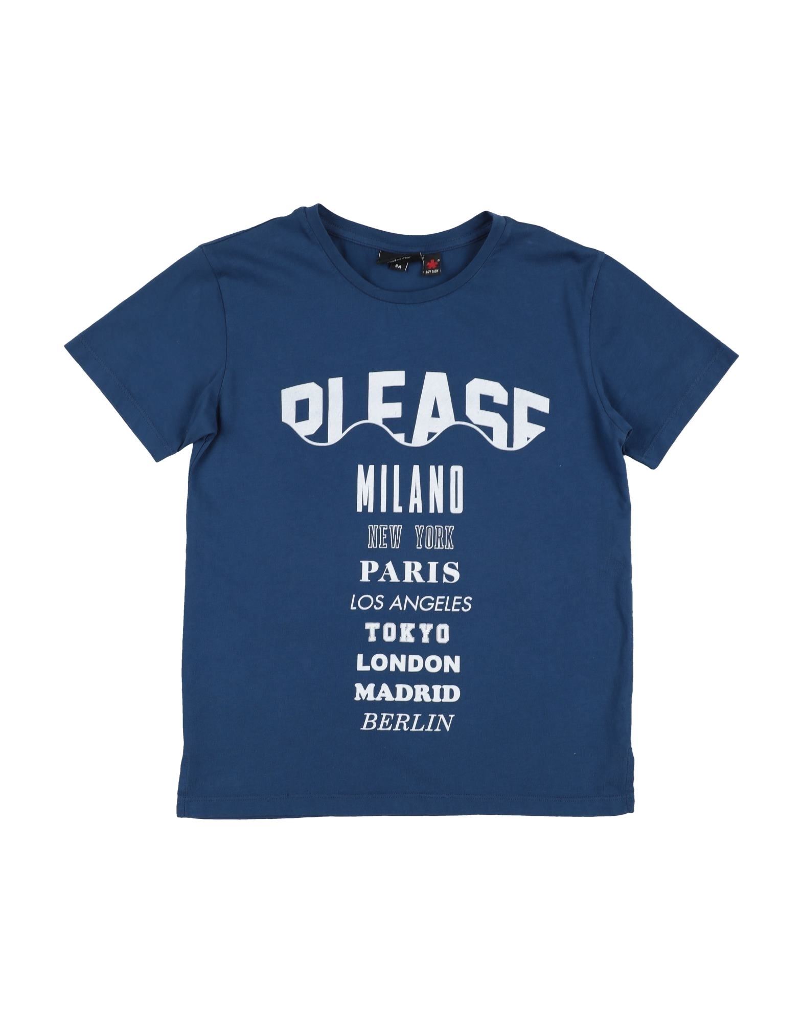 PLEASE T-shirts Kinder Blau von PLEASE