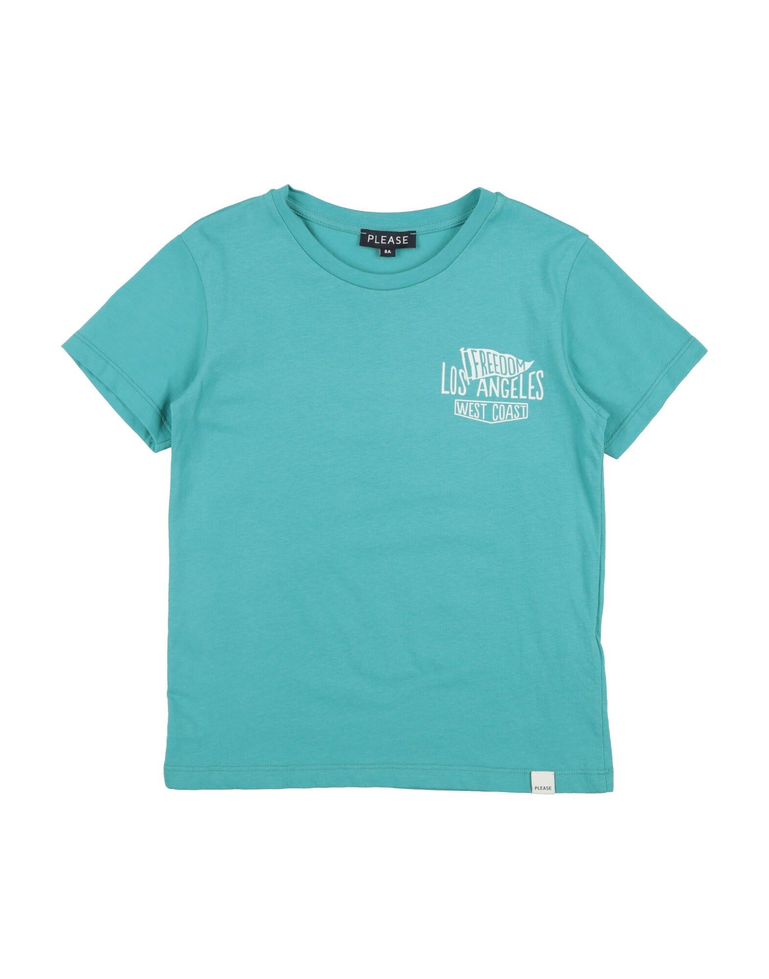 PLEASE T-shirts Kinder Tūrkis von PLEASE