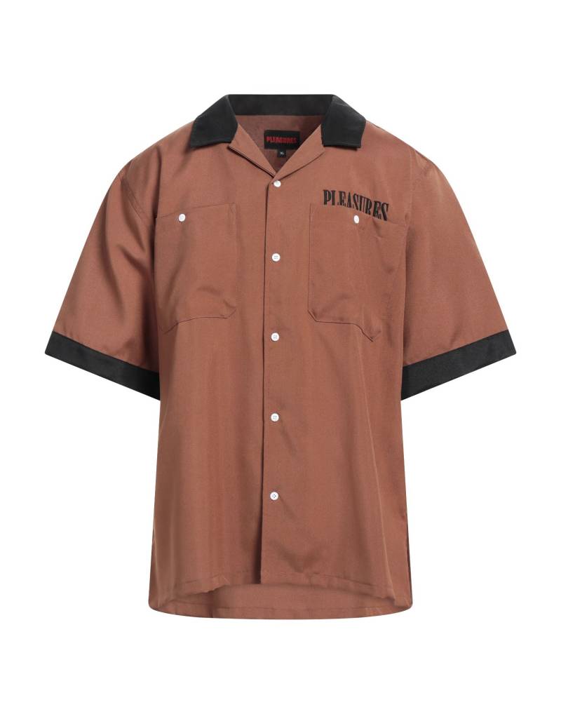 PLEASURES Hemd Herren Braun von PLEASURES