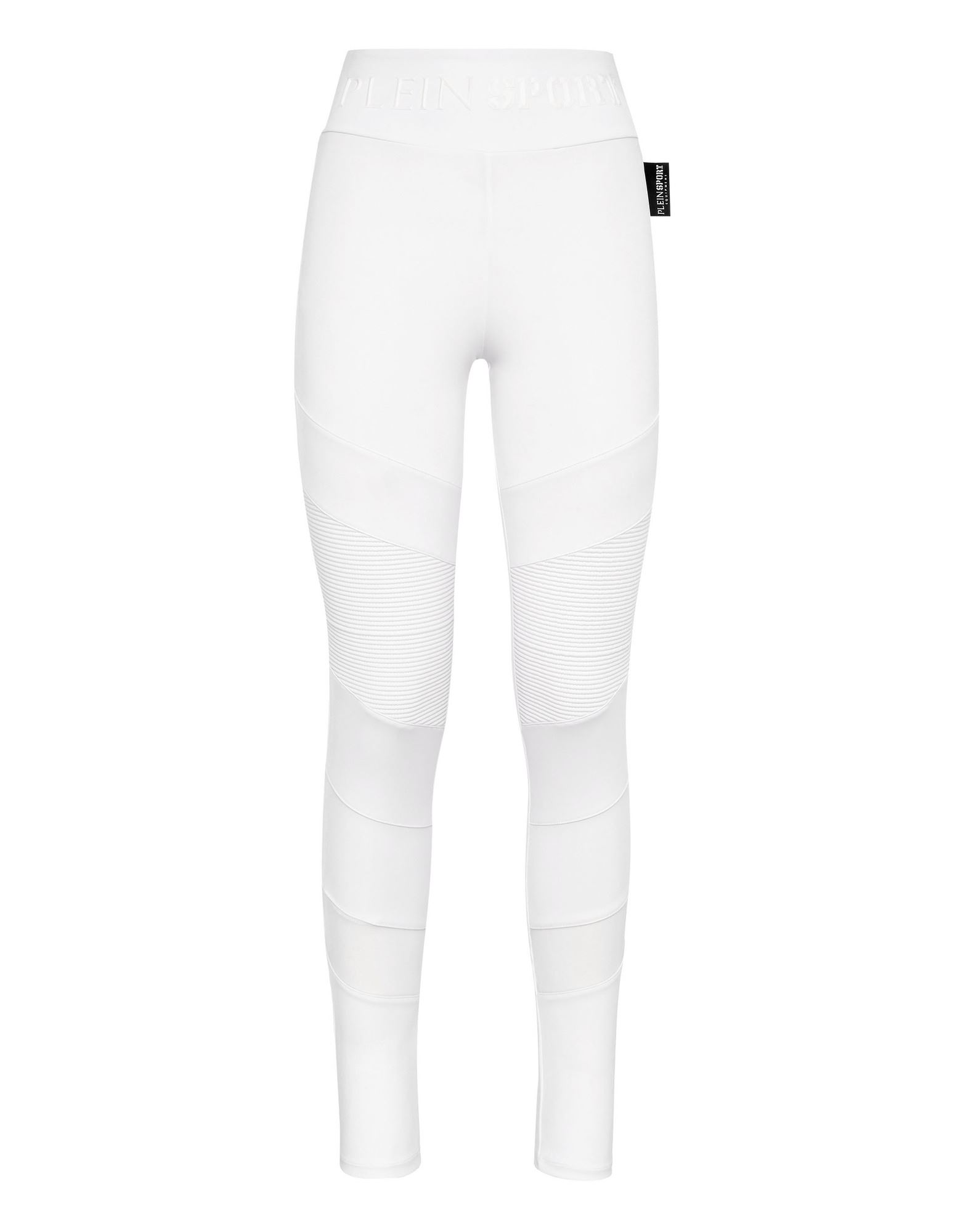 PLEIN SPORT Leggings Damen Weiß von PLEIN SPORT