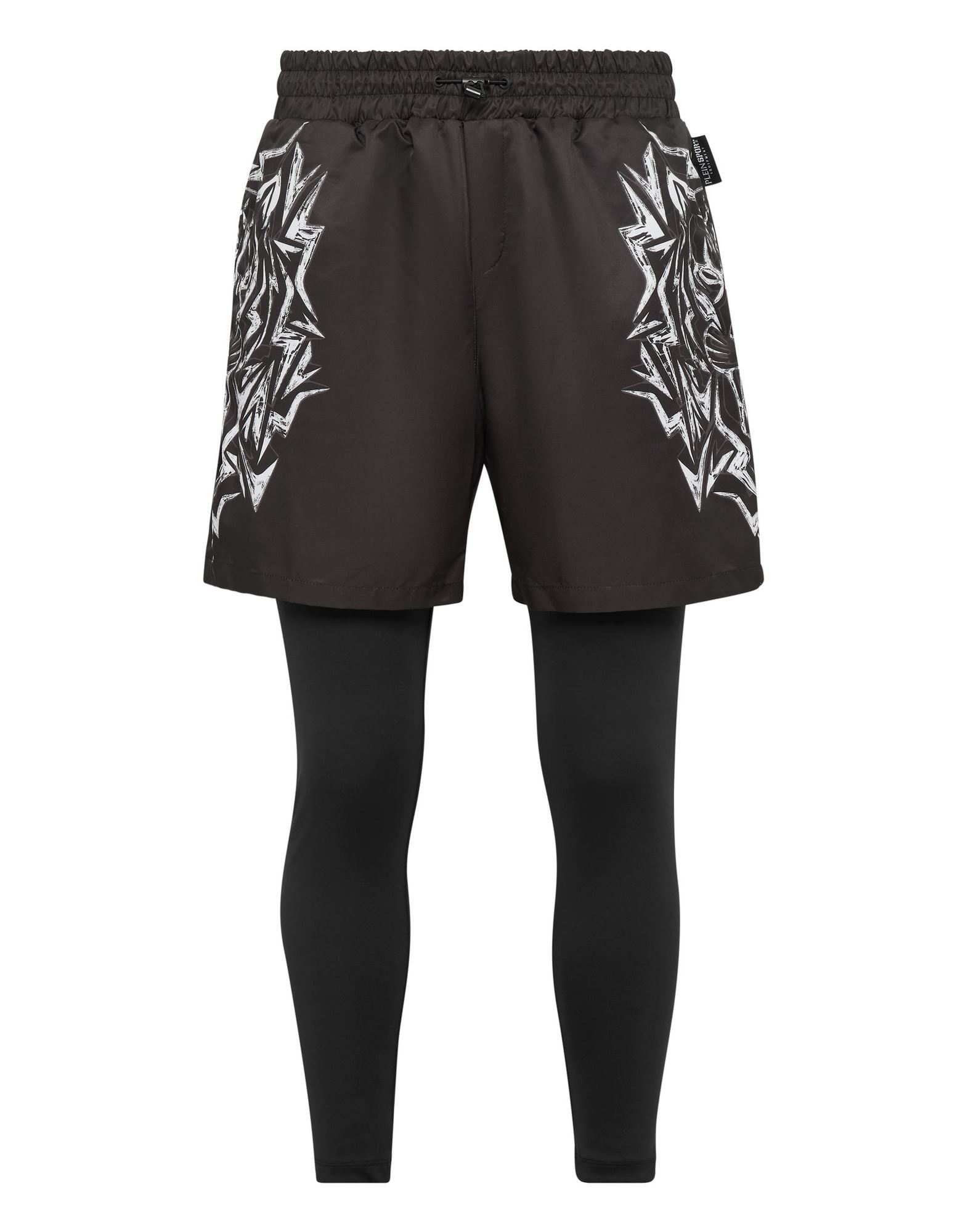 PLEIN SPORT Leggings Herren Schwarz von PLEIN SPORT