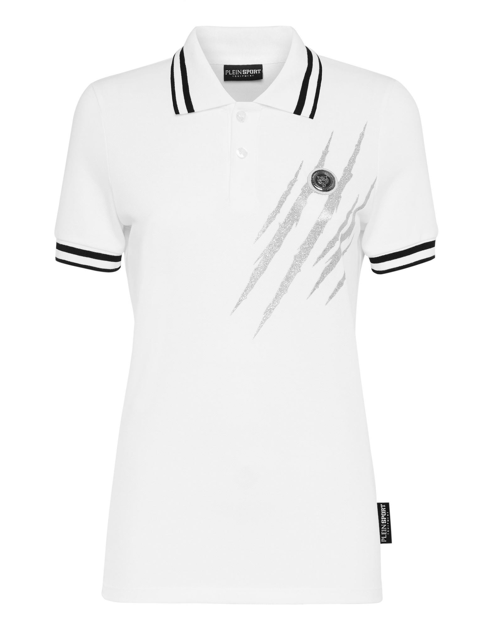 PLEIN SPORT Poloshirt Damen Weiß von PLEIN SPORT