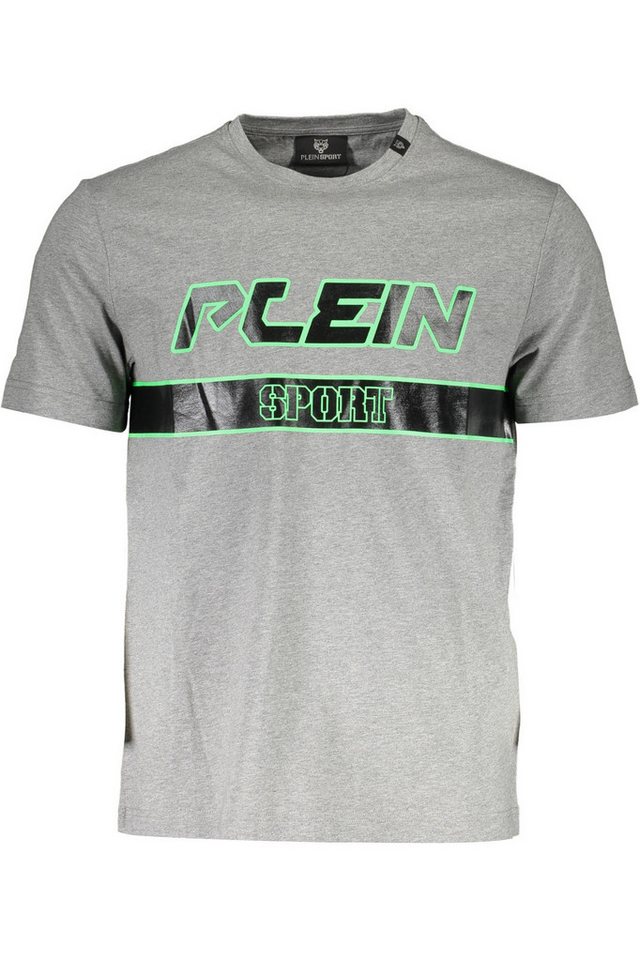 PLEIN SPORT T-Shirt Herren Kurzarm T-Shirt Grau mit Rundhalsausschnitt von PLEIN SPORT