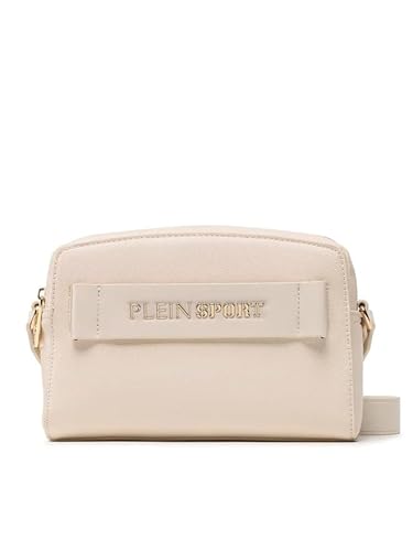 PLEIN SPORT Unisex Crossover Blake Handtasche, Gebrochenes Weiß von PLEIN SPORT