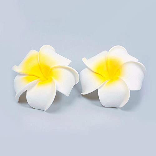 Haarspange, Bohemian-Plumeria-Haarspange, elegant, hawaiianisch, Plumeria, Blumen, Strand, Urlaub, Accessoire, Kopfbedeckung, Meer, Brautschmuck, 4 Stück von PLGEBR