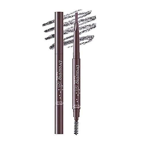 Hellbrauner Augenbrauenstift, natürlicher wasserdichter rotierender automatischer Eyeliner-Augenbrauenstift Tool Cosmetic mit Pinsel, Beauty von PLGEBR