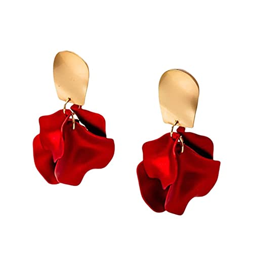 PLGEBR Blütenblatt-Ohrringe für Frauen, bunte Ohrringe, Damen-Accessoires, geometrisches Modeschmuck, Geschenkdesign, Einheitsgröße von PLGEBR