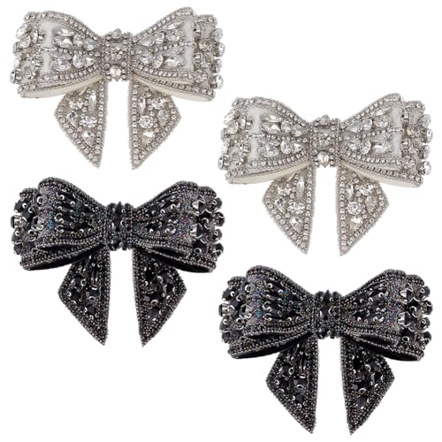 PLIGREAT 2 Paar Schuhclips Mit Schleife Und Strasssteinen Schwarz Weiße Schuhschnallen Mit Funkelnden Kristallschleifen Dekorative Charm Applikationen Für Damen Absatzschuhe Party Dekoration PLIGREAT 2 Paar Schuhclips Mit Schleife Und Strasssteinen Schwarz Weiße Schuhschnallen Mit Funkelnden Kristallschleifen Dekorative Charm Applikationen Für Damen Absatzschuhe Party Dekoration von PLIGREAT