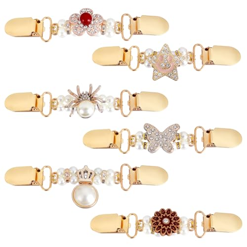 PLIGREAT 6 Stil Goldblumen Pullover Clips Mit Perlen Strickjacke Umhangverschluss Schalkragen Befestigung Hemd Brosche Clip Seidenschal Verschluss Für Damen Kleidung Dekoration Zubehör PLIGREAT 6 Stil Goldblumen Pullover Clips Mit Perlen Strickjacke Umhangverschluss Schalkragen Befestigung Hemd Brosche Clip Seidenschal Verschluss Für Damen Kleidung Dekoration Zubehör von PLIGREAT