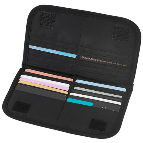 PLIGREAT Schwarzes Multi Karten Organizer Portemonnaie Kreditkartenhalter Mit 28 Kartenfach Dünnes Kartenaufbewahrungsetui Für Männer Und Frauen von PLIGREAT
