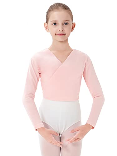 PLIKSUVER Ballett Wickeljacke Mädchen Langarm Gymnastik Tanz Ballettjacke Baumwoll Ballett Strickjacke für Mädchen Damen von PLIKSUVER