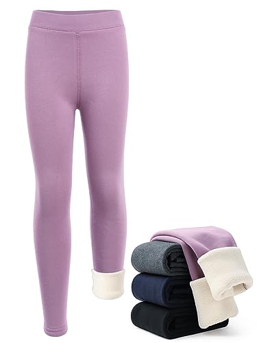 PLIKSUVER Thermoleggins für Mädchen Dicke Gefütterte Thermo Leggings Winter Baumwolle Warm Hosen für Kinder und Kleinkinder von PLIKSUVER