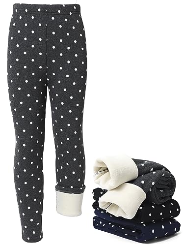 PLIKSUVER Thermoleggins für Mädchen Gefütterte Thermo Leggings Kinder Baumwolle Warme Winter Dicke Hosen von PLIKSUVER