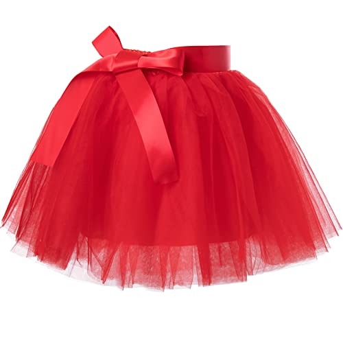 Tüllrock Kinder Tütü Rock Ballettrock Minirock Tanzkleid 7 Lagen Petticoat Ballettkleid für Partys Tanzen Kostüme Fasching Halloween 2-8 Jahre von PLIKSUVER