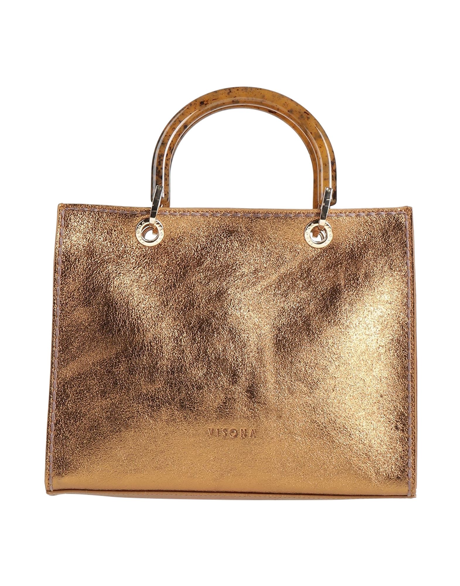 PLINIO VISONA' Handtaschen Damen Gold von PLINIO VISONA'