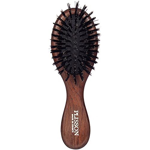 Plisson - Pneumatische Haarbürste für Damen und Herren – Mini-Bürste, traditionell, 13 cm – Naturholz, 100% reine Wildschweinborsten Plisson - Pneumatische Haarbürste für Damen und Herren – Mini-Bürste, traditionell, 13 cm – Naturholz, 100% reine Wildschweinborsten von PLISSON