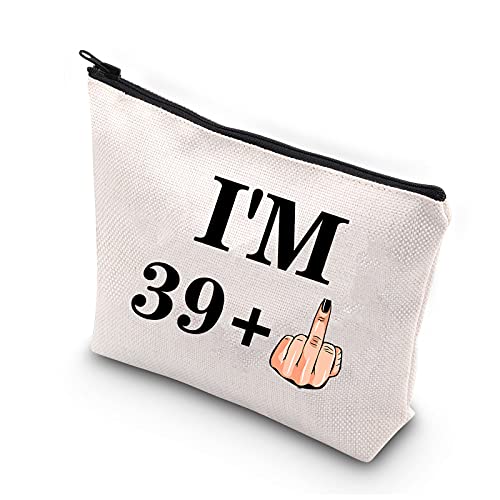 PLITI 30. Geburtstag Geschenke für Frauen 30 Jahre alt Geburtstag Make-up Tasche I'm 29+1 30. Meilenstein Geburtstag Kosmetiktasche, 39 Plus 1U von PLITI