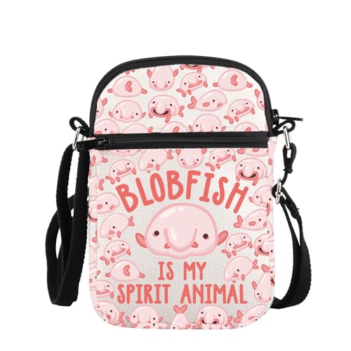 PLITI Blobfish Geschenk Blobfish Fans Geschenk Blobfish Is My Spirit Animal Crossbody Tasche für Meerestierliebhaber, Spirit Blobfish Zcbag von PLITI