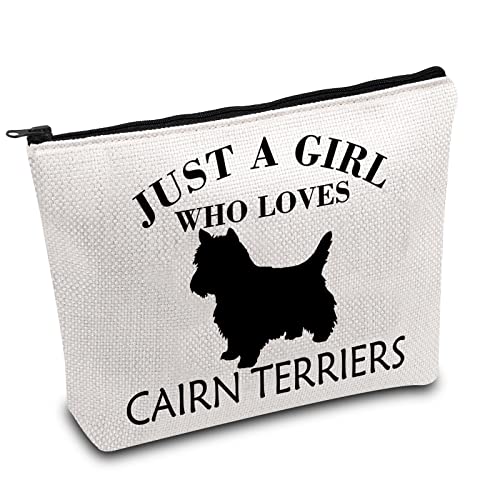 PLITI Cairn Terrier Geschenke für Frauen, lustiges Cairn Dog Mom Geschenk Just a Girl Who Loves Cairn Terrier Reisetasche, Girl Cairn Terrier, L9 W7 H0.39 von PLITI