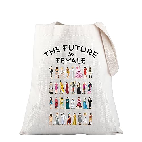 PLITI Feministische Geschenke Mädchen Power Tote Bag Frauen Empowerment Geschenk Die Zukunft Ist Weibliche Leinwand Umhängetasche Feminismus Geschenk, Weibliche Zukunft Tgu, medium von PLITI
