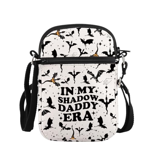 PLITI Fourth Wing Geschenk Dragon Rider Fans Geschenk Fantasy Reader Geschenk In My Shadow Daddy Era Fourth Wing Crossbody Bag, Shadow Daddy Zcbagu, 8.26×5.7×0.78inches von PLITI