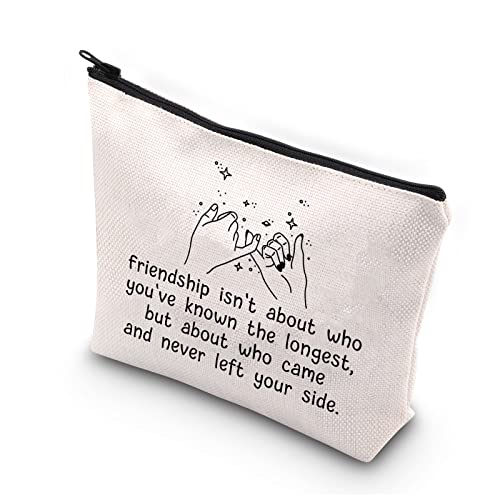 PLITI Freundschaft Make-up Taschen für Frauen Freund Schwester Bestie BFF Freund Dankeschön Geschenke Kollegen Freund Weggehen Geschenk, Freundschaft nie verlassen Bagu, modisch von PLITI