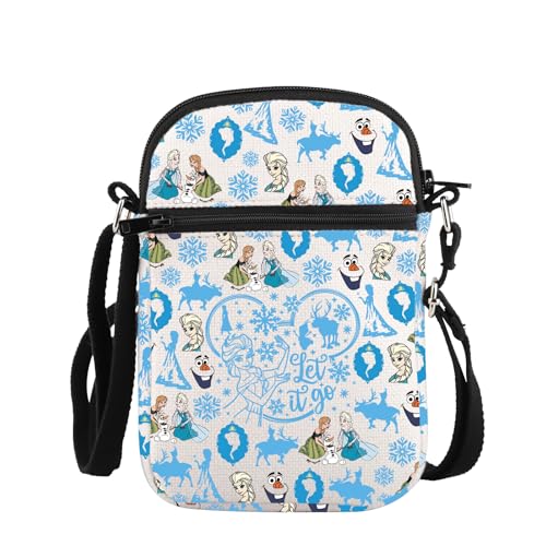 PLITI Let It Go inspirierte Crossbody-Tasche, Olaf-Liebhaber, Reißverschluss, magisches Königreich, Geschenk, Prinzessinnengeschenk (let go ZCbagU), Let Go Zcbagu, 8.26×5.7×0.78inches von PLITI