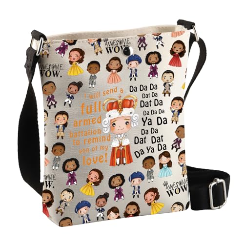 PLITI Hamilton The Broadway Musical Gifts Hamilton Musical Crossbody Bag Dat Da King George III Fans Geschenk für Freunde, Dat Da Cbagu, 8×7.5×1.8inches von PLITI