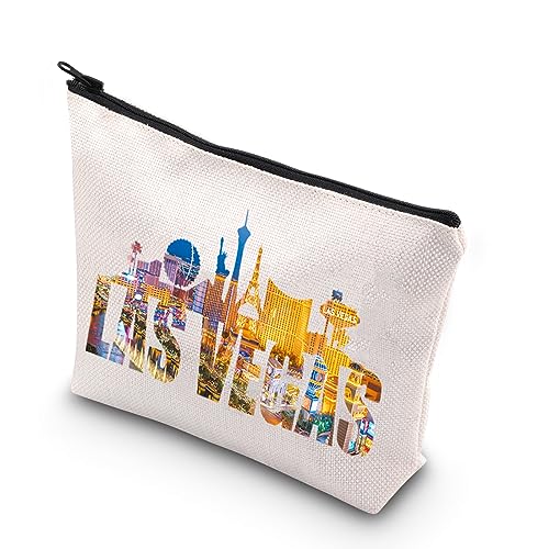 PLITI Las Vegas Make-up-Tasche Las Vegas Souvenir für Frauen Casino Geschenk Vegas Urlaub Reise Kulturbeutel Las Vegas Reise Geschenk, Las Vegasu, modisch von PLITI