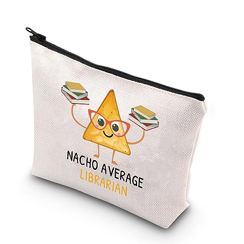 PLITI Librarian Makeup Bag Nacho Average Librarian Mexico Cinco de Mayo Gift Bible Verse Gift Christian Gift Bookworm Gift, Nacho Durchschnittlicher Bibliothekar U, modisch von PLITI