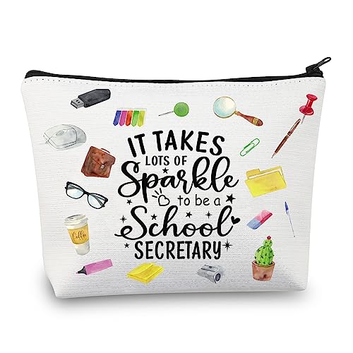 PLITI Make-up-Tasche für die Schule, Sekretärin, mit Aufschrift "It Takes A Lot of Sparkle to Be A School Secretary Reisetasche Secretary Day Gift, Sparkle School Secretary U, modisch von PLITI