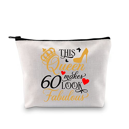 PLITI Make-up-Tasche zum 40. Geburtstag, 40. Geburtstag, Geschenk für Frauen, diese Königin lässt 40 fabelhaft aussehen, Make 60 Fabulous U, Modisch von PLITI