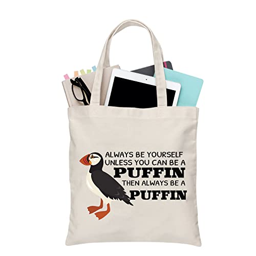 PLITI Papageientaucher-Tragetasche, Geschenk für Vogelliebhaber, Always Be Yourself Unless You Can Be A Puffin Then Always Be A Puffin Reisetasche, Kann auch Papageientaucher verwendet werden von PLITI