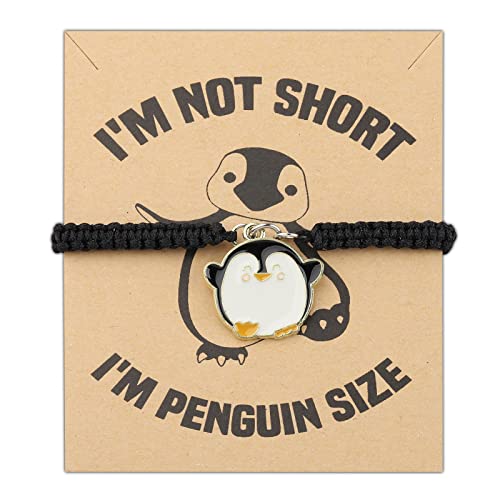 PLITI Pinguin-Geschenk, Pinguin-Liebhaber, Geschenk, Pinguin-Fans, Geschenk "I'm Not Short I'm Pinguin", Armband für Tierliebhaber, M, Edelstahl von PLITI