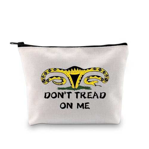 PLITI Pro-Choice Make-up-Tasche mit Aufschrift "Don't Tread On Me", mit Reißverschluss, für Damen, Tread on Me Bagu, modisch von PLITI