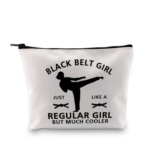 PLITI Taekwondo Gifts Karate-Gürtel, Geschenke für Mädchen, schwarzer Gürtel, Mädchen, wie ein normales Mädchen, aber viel coolere Make-up-Tasche, Black Beltgirl Bagu, modisch von PLITI