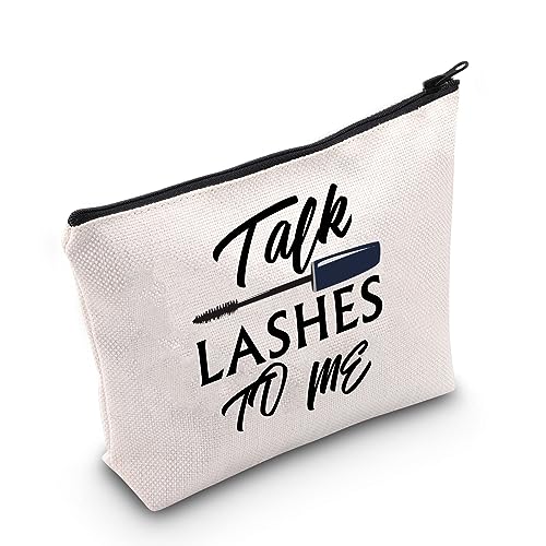 PLITI Wimpern Künstler Geschenke Schönheit Wimpern Mädchen Make-up Tasche Kosmetikerin Geschenk Wimpern Künstler Geschenk Talk Lashes To Me Lash Tech Geschenk, talk-wimperntasche, modisch von PLITI