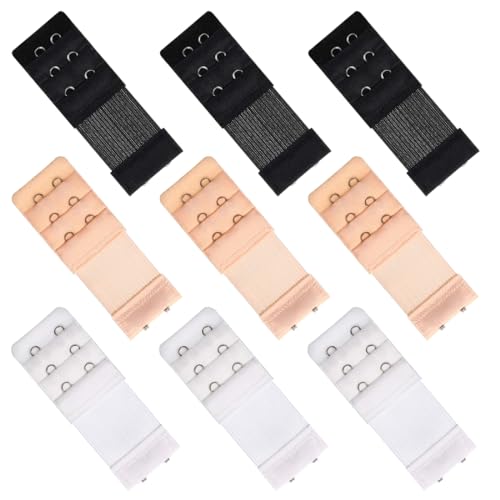 PLKSEI 9 Stück Damen BH-Verlängerer BH-Trägerverlängerungs-Set 3 Haken 2 Reihen Stretch-Unterwäsche Verlängerungsschnalle Verlängerungsgurt Schwangerschafts Zubehör PLKSEI 9 Stück Damen BH-Verlängerer BH-Trägerverlängerungs-Set 3 Haken 2 Reihen Stretch-Unterwäsche Verlängerungsschnalle Verlängerungsgurt Schwangerschafts Zubehör von PLKSEI