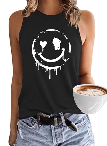 PLMOKEN Ärmellos Tank Top Damen - Sommer Vest Rundhals Oberteile Blusentop Elegantes Top von PLMOKEN