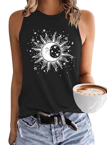 PLMOKEN Ärmellos Tank Top Damen - Sommer Vest Rundhals Oberteile Blusentop Elegantes Top von PLMOKEN