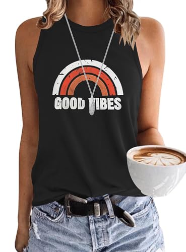 PLMOKEN Ärmellos Tank Top Damen - Sommer Vest Rundhals Oberteile Blusentop Elegantes Top von PLMOKEN