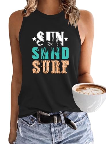 PLMOKEN Ärmellos Tank Top Damen - Sommer Vest Rundhals Oberteile Blusentop Elegantes Top von PLMOKEN