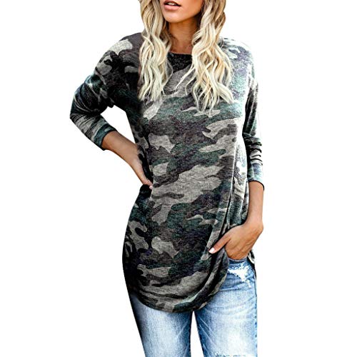 Plot Damen Pullover Langarm Tarnung Drucken Rundhals T Shirt Langarmshirt Loose Mode Freizeit T-Shirt Pulli Oberteile Bluse Tops Plot Damen Pullover Langarm Tarnung Drucken Rundhals T Shirt Langarmshirt Loose Mode Freizeit T-Shirt Pulli Oberteile Bluse Tops von PLOT-Damen T Shirt