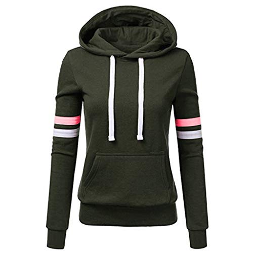 Plot Damen Sweatshirts Mit Kapuze Langarm Patchwork Pullover Hoodie Casual Herbst Frühling Sport Freizeit Pulli Kapuzenpullover mit Taschen von PLOT-Damen T Shirt