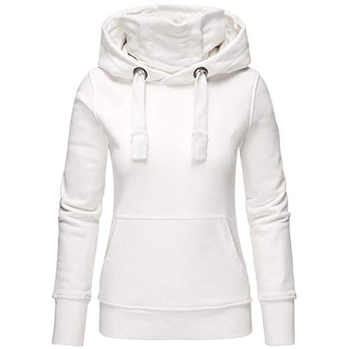 Plot Kapuzenpullover für Damen Pulli Sweatshirts Mit Kapuze Tasche Langarm Einfarbig Casual Sport Sweatjacke Hoodie Oberteile Tops Blouse Pullover von PLOT-Damen T Shirt