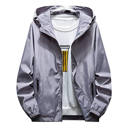 Plot Herren Softshell Jacke mit Kapuze Einfarbig Outdoor Männer Freizeitjacke Kapuzenjacke Warm Winterjacke Übergangsjacke Sportjacke Funktionsjacke Windbreaker Große Größe M-7XL von PLOT-Herren Mantel